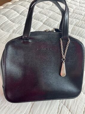Lancel Vintage Black Leather Satchel Handbag - Excellent Condition